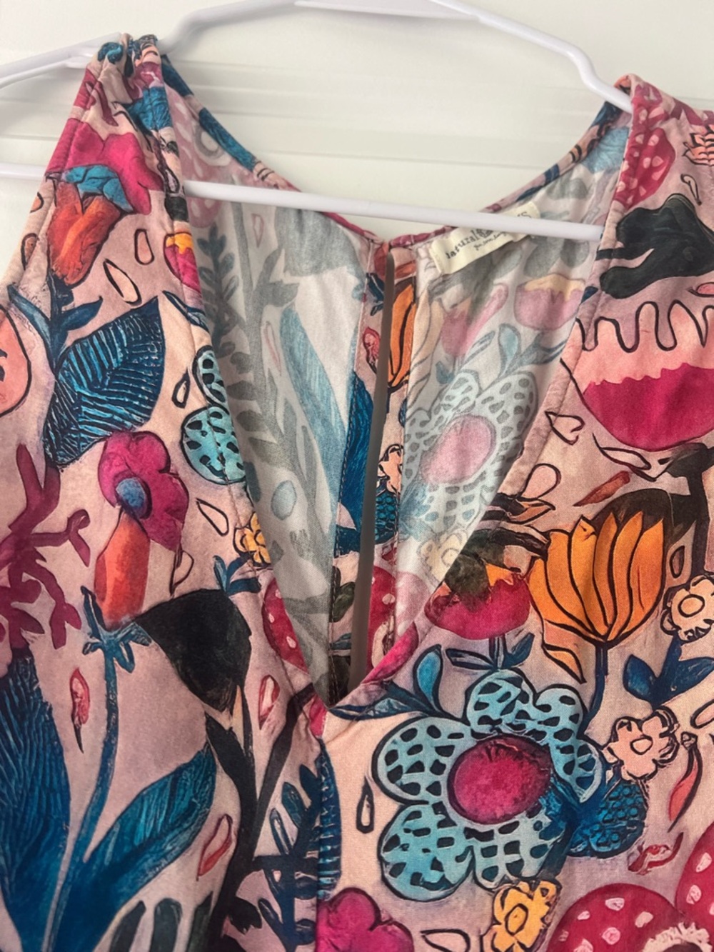 Natural Life floral v neck flowy pants romper, XS - Picture 3 of 8